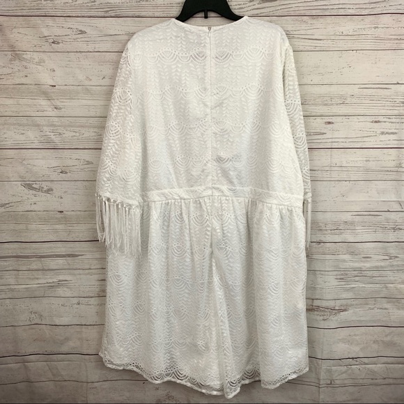 Glamorous Curve ASOS lace fringe romper playsuit - Picture 2 of 5